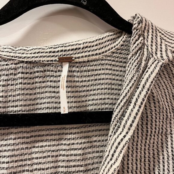 Free People High Low Striped Knit Blouse - Picture 5 of 6